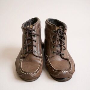Vibram Men's Brown Leather Lace Up Boots Size 10.5 D Hiking